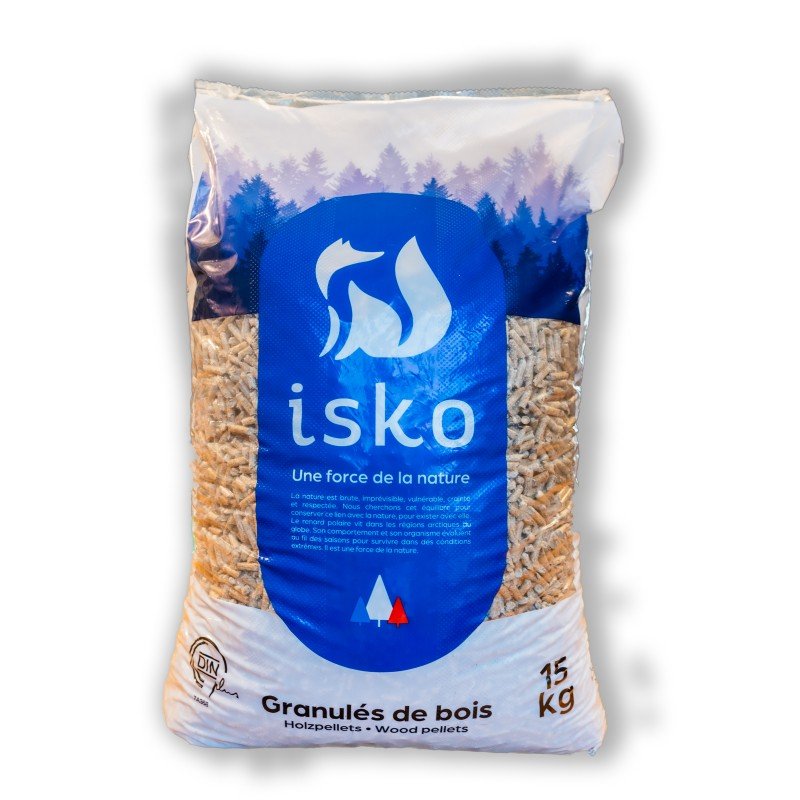 granules-de-bois-isko-sacs-15kg-pellets-2.jpg Granulés de bois ISKO - Palette de 70 sacs 1050kg – Image 3